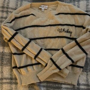 WILDFOX striped “ whiskey” sweater